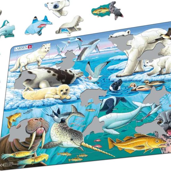 Maxi puzzle: wildlife on and around an arctic iceberg - Larsen