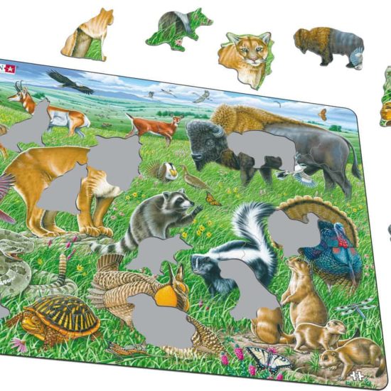 Maxi puzzle wildlife on the American prairie - Larsen
