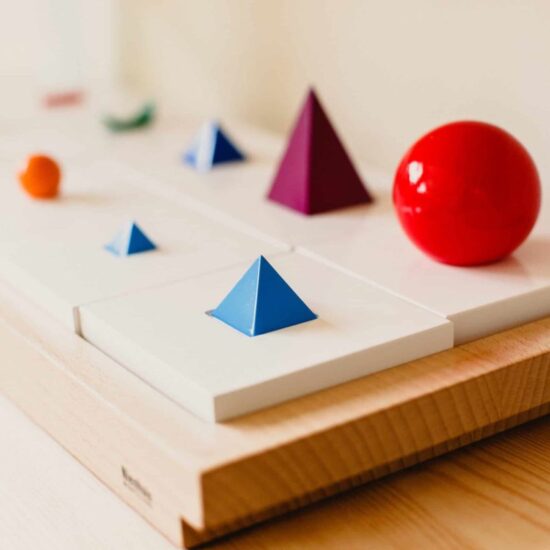 Nienhuis Montessori wooden 3D grammar symbols - Teia Education Switzerland