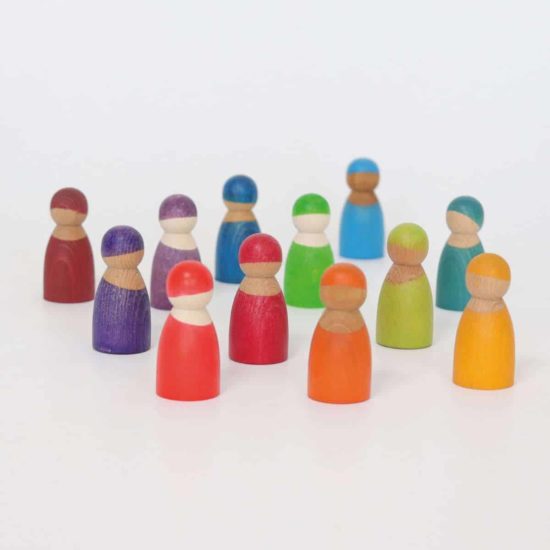 Rainbow Friends new 2021 version Handmade sustainable wooden peg dolls Grimm’s