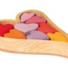Handmade sustainable wooden toy Red hearts - Grimm's