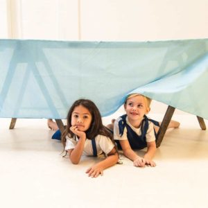 Waldorf toy - Cotton blossom cloth: pastel blue - Sarah's Silks