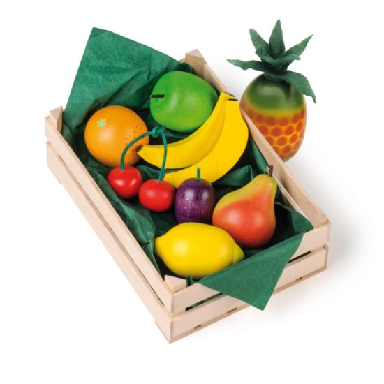 Assortiment de fruits en bois - aliments en bois réalistes pour enfants - Erzi