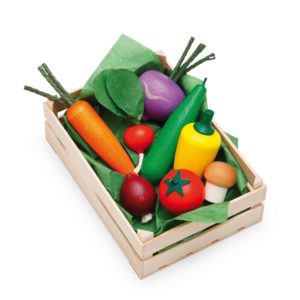Légumes assortis en bois - aliments en bois réalistes pour enfants - Erzi