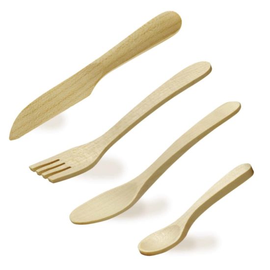 Wooden cutlery set - Erzi