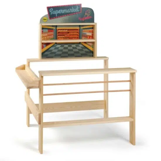 Supermarché avec épicerie en bois - jeu de rôle sur les achats - Erzi