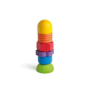 Motor skills toy Wooden rainbow screw-turning game - Erzi