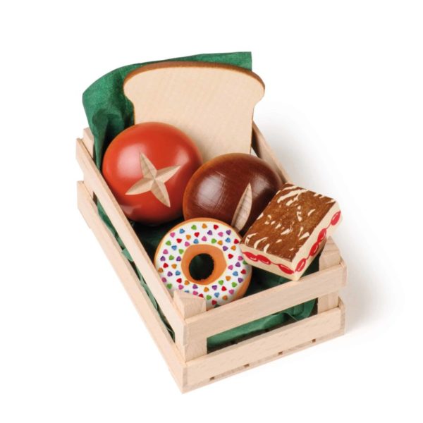 Wooden play food small assorted baked goods - Erzi