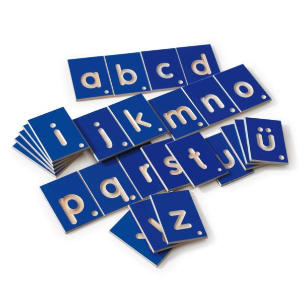 Wooden tactile letters lowercase - Erzi