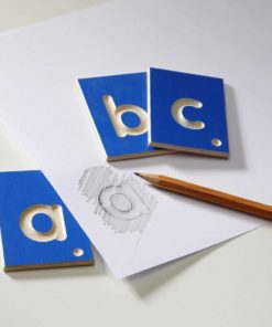 Lettres minuscules tactiles en bois - Erzi