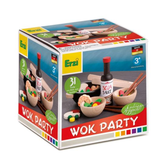 Set de fête wok en bois - Erzi