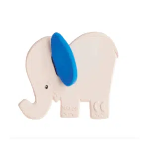 Blue Elephant Natural Teether : Organic Baby Toy - Lanco Barcelona