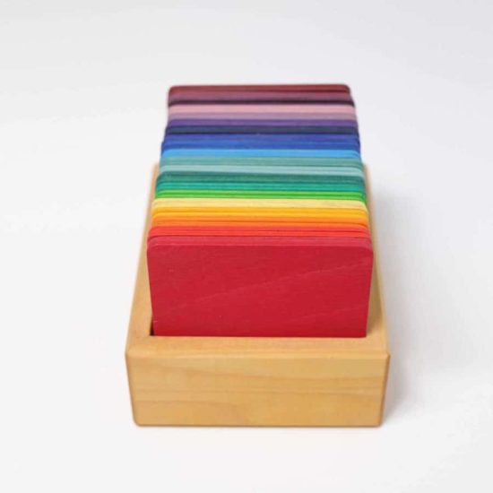 Carrés de jouets en bois durables faits main Jeu de tapis coloré - Grimm's
