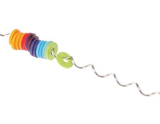 Wooden rainbow sensory toy Mini spirelli - Grimm's