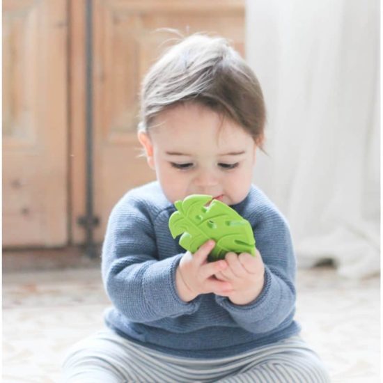 Organic Baby Toy Monstera Green Leaf Natural Teether - Lanco