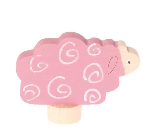 Pink sheep decorative figure - Grimm's