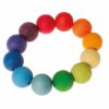 wooden baby toy Rainbow bead ring - Grimm's