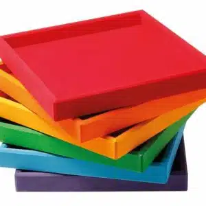 Handmade sustainable wooden toy trays Rainbow frames - Grimm's