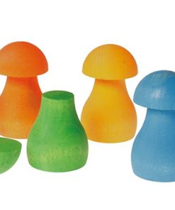 Handmade sustainable wooden toys Handmade sustainable wooden toys Rainbow mushrooms - Grimm's