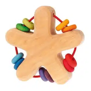 Hochet étoile arc-en-ciel en bois pour bébé - Grimm’s