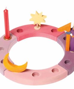 Small pink-purple birthday ring - Grimm's