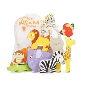 Wooden Africa Stacker Animals / Sustainable wooden toy - Le Toy Van