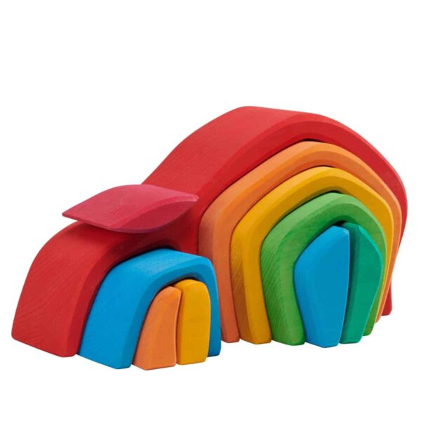 Wooden vaulted tunnel / Handmade wooden stacking toy - Glückskäfer