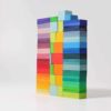 Handmade sustainable wooden building blocks Colour charts rally - Grimm's