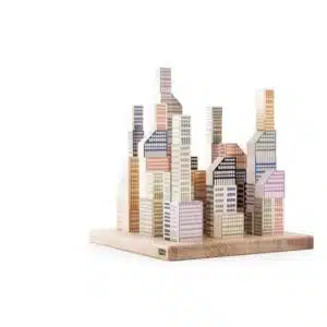 Handmade sustainable wooden building toy Manhatten blocks - Bajo
