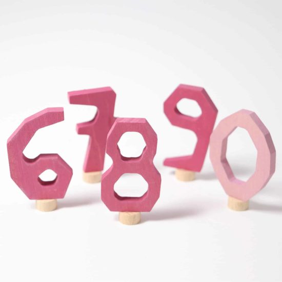 Pink decorative numbers 6-9 and 0 - Grimm's