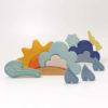 Handmade sustainable organic shaped wooden building blocks Weather building set - Grimm's