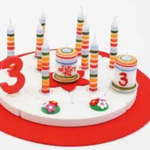 Candle coloured stripes Waldorf celebrations ring accessory - Glückskäfer Ahrens