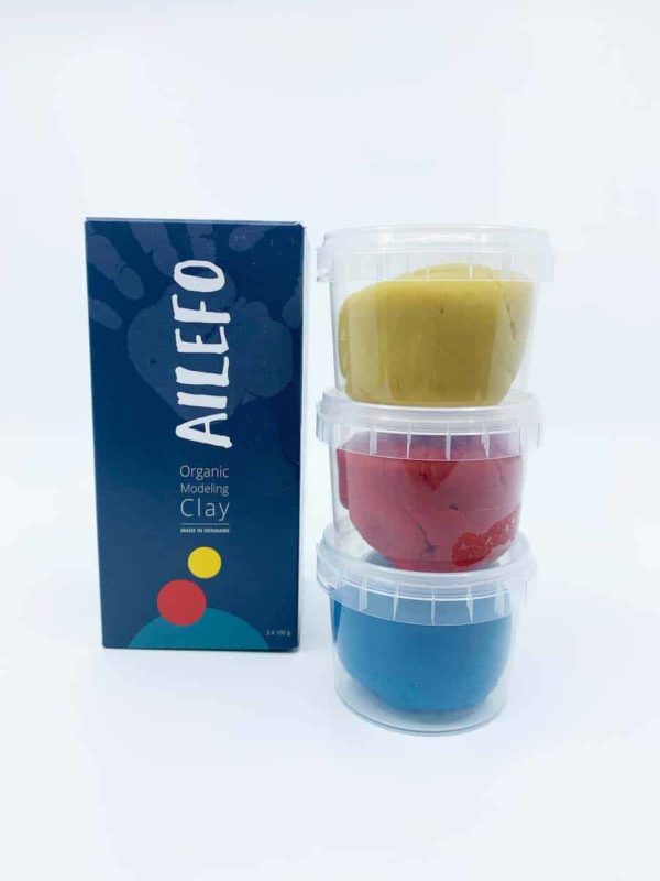 Organic modeling clay Primary colours - mini box. Ailefo