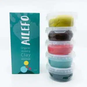 Organic modeling clay Spring basic colours - large box Ailefo