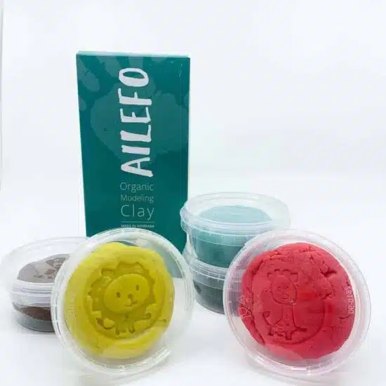 Organic modeling clay Spring basic colours - large box Ailefo