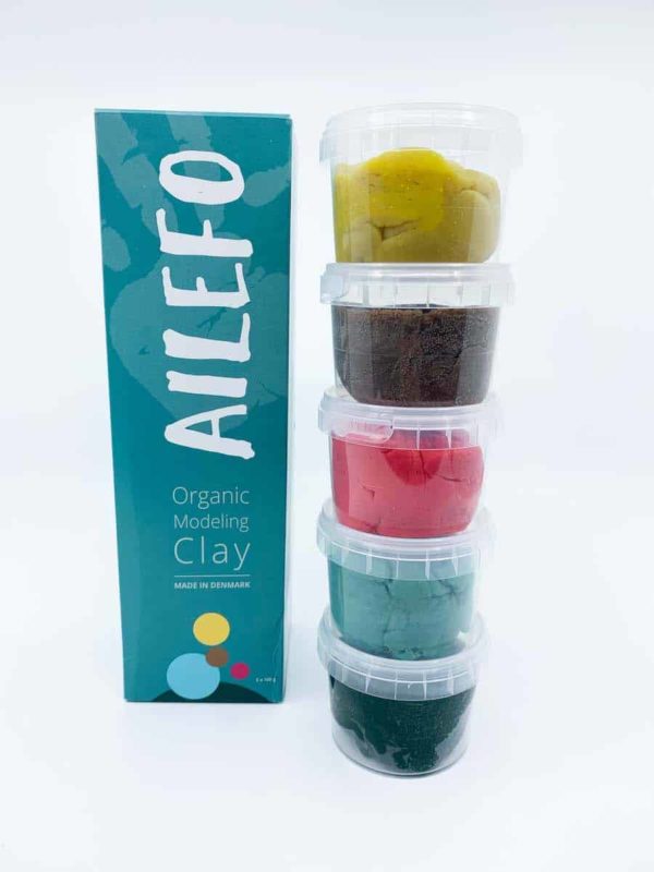 Organic modeling clay Spring basic colours - small box Ailefo