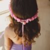 Guirlande de cheveux en soie rose et lavande - Sarah's Silks