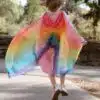 Robe de fée en soie : rose/arc-en-ciel - Sarah's Silks
