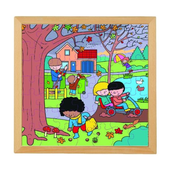 Four seasons wooden puzzle: autumn - Educo