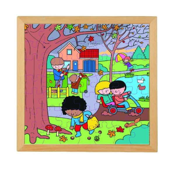 Four seasons wooden puzzle: autumn - Educo