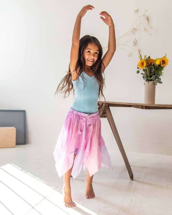 Toddler fairy skirt in pink and lavender - Sarah's Silks