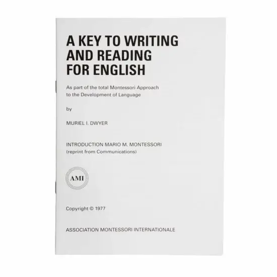 A key to writing and reading for English - Nienhuis Montessori