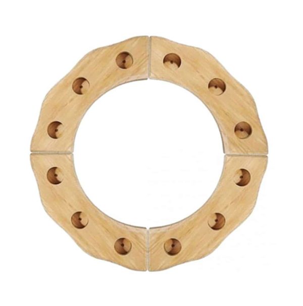 Birthday ring in natural wood / Handmade wooden Waldorf celebrations ring - Glückskäfer