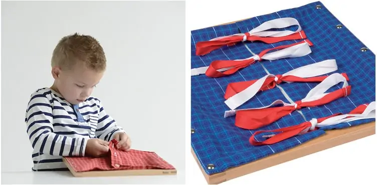 Montessori Practical Life must-have mnaterials_Nienhuis Montessori dressing frames
