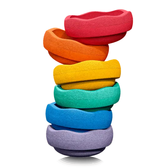 Rainbow stacking stones set small Stapelstein made in Germany