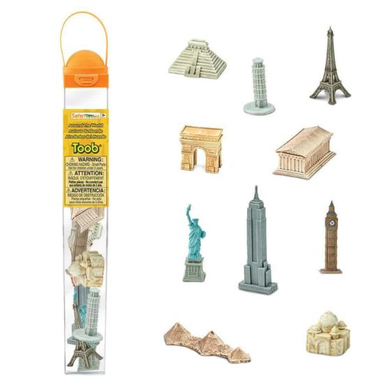 Around the world TOOB / Realistic miniature landmark figurines Montessori learning toy - Safari Ltd