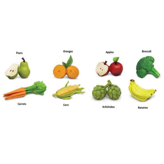 Fruits & Vegetables TOOB / Realistic miniature food figurines Montessori learning toy - Safari Ltd