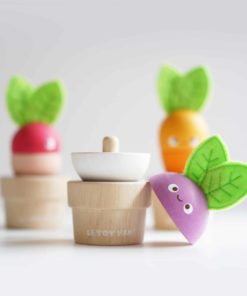 Stacking veggies / Wooden veggies themed stacking toy - Le Toy Van Petilou