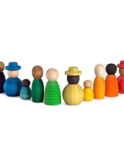 Together Handmade sustainable open-ended wooden toy figures Grapat