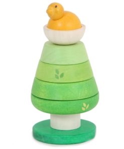 Tree top stacker / Wooden tree themed stacking toy - Le Toy Van Petilou